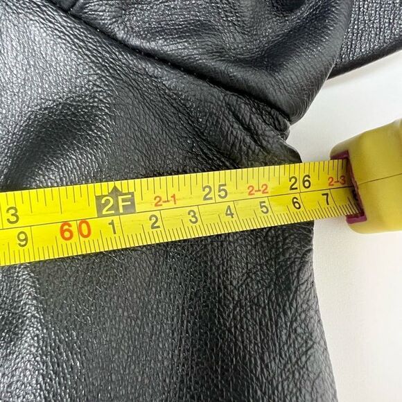 Vtg 80s JL Studio Leather Black Jacket Boho Size 16W - Picture 12 of 16